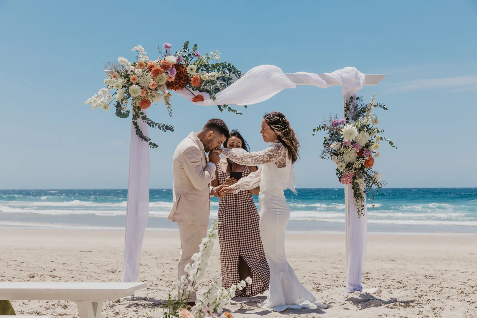 Wedding ceremony in Byron Bay with Ellie