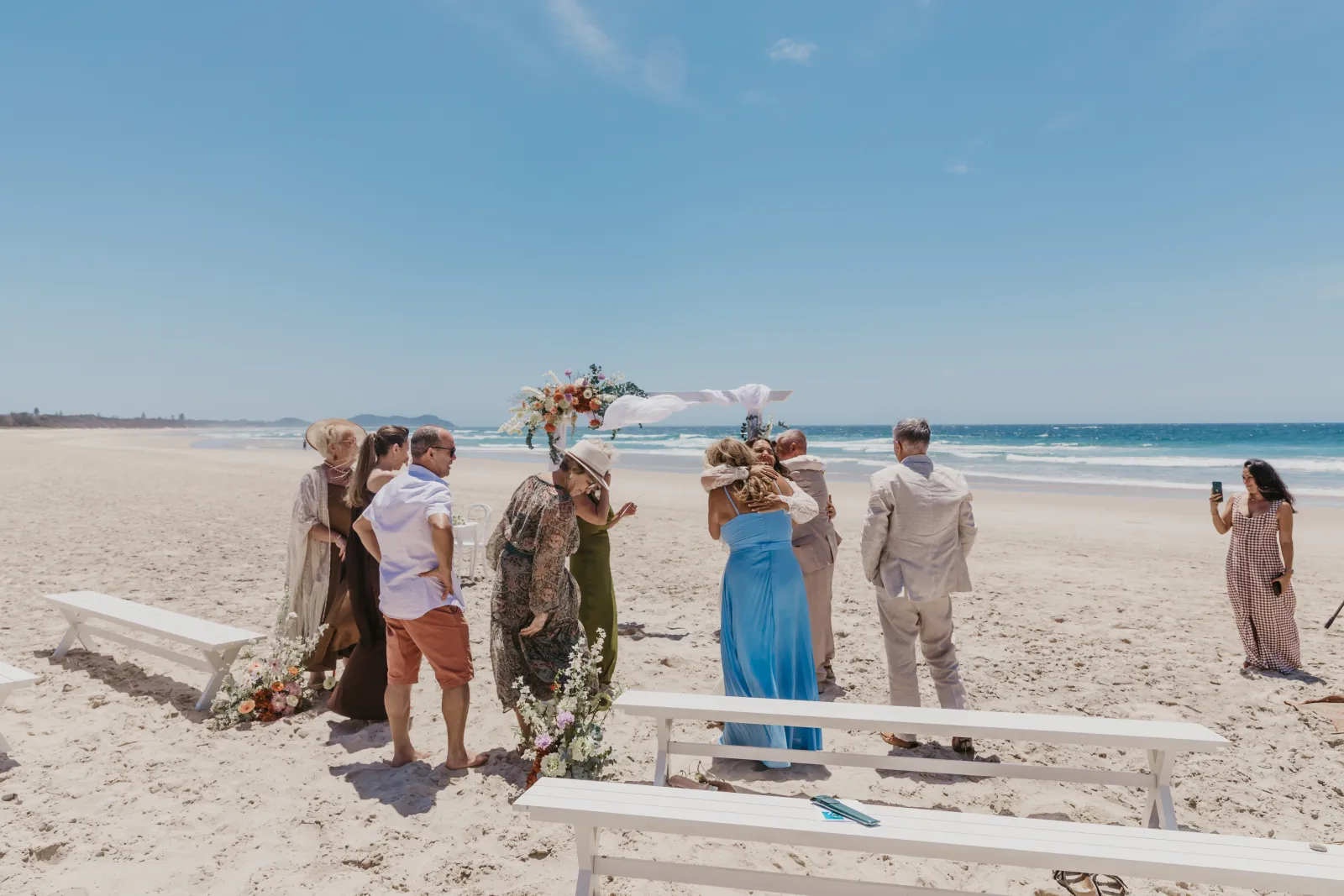 A small last-minute wedding ceremony on the Gold Coast